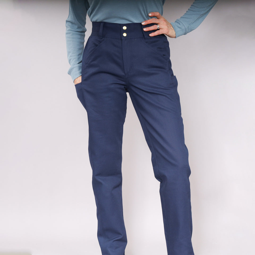 FR slim leg pant for women blue